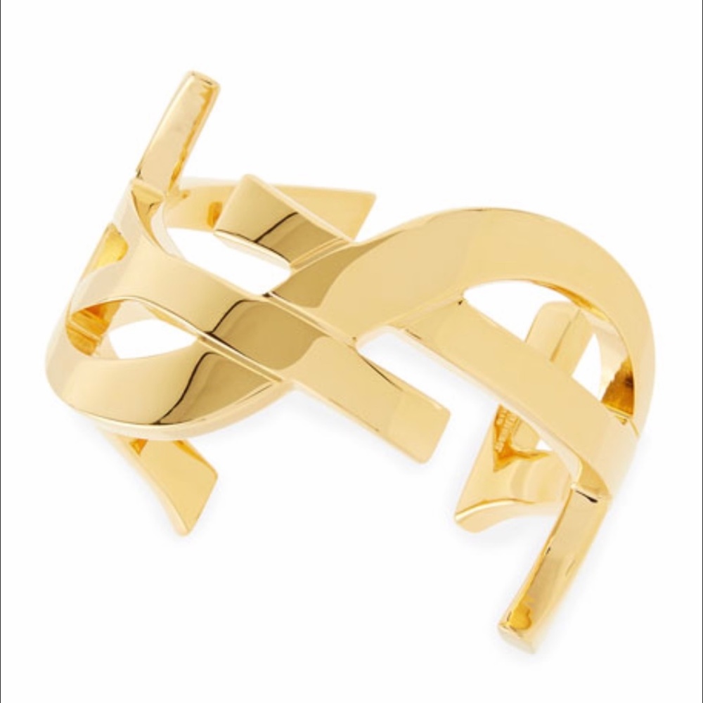 Saint Laurent YSL Monogram Gold Bracelet
